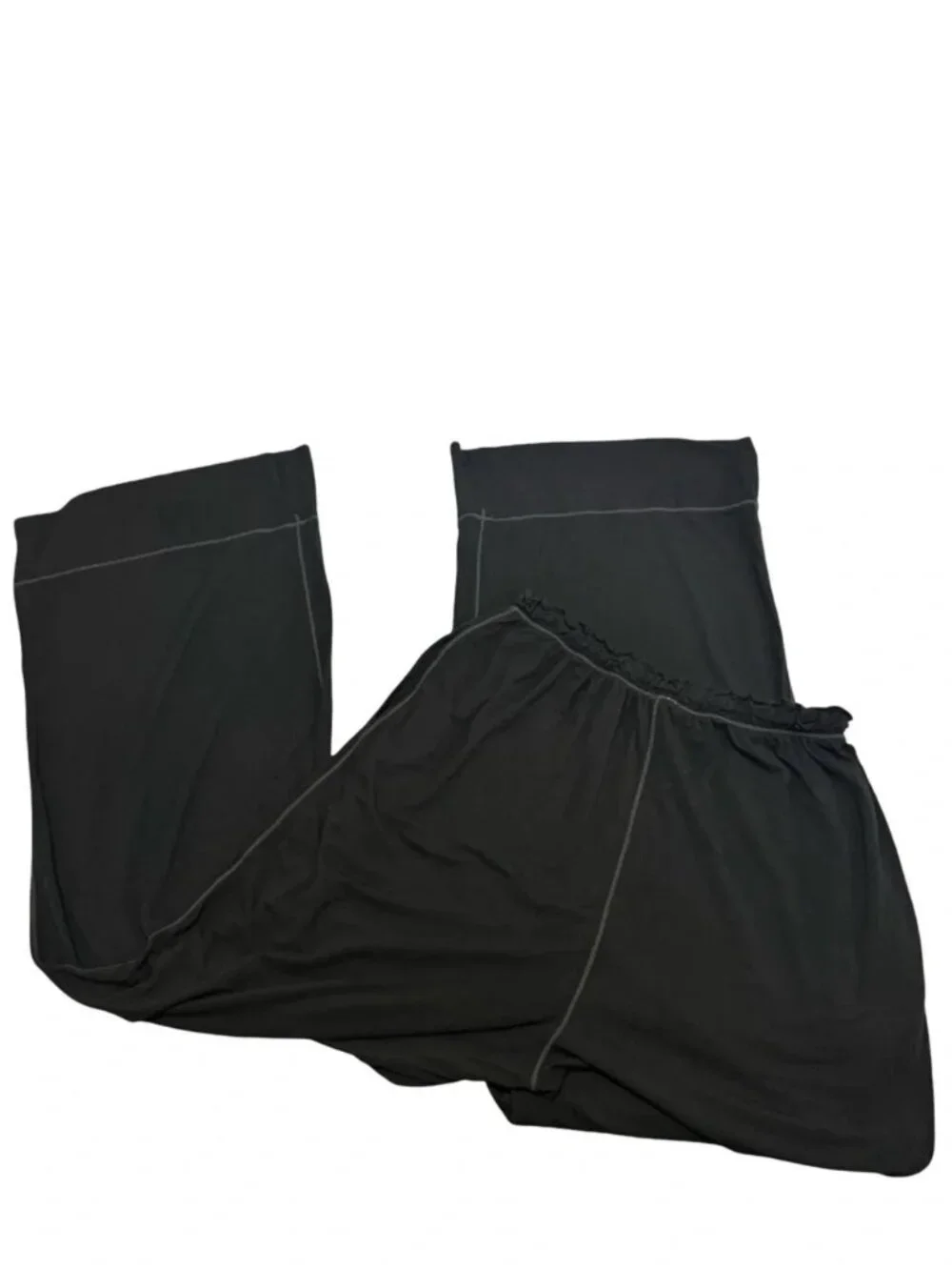 FREE PEOPLE- WOMEN'S SMALL -BLACK ELASTIC WAIST PULL-ON LOUNGE PANTS Size XS